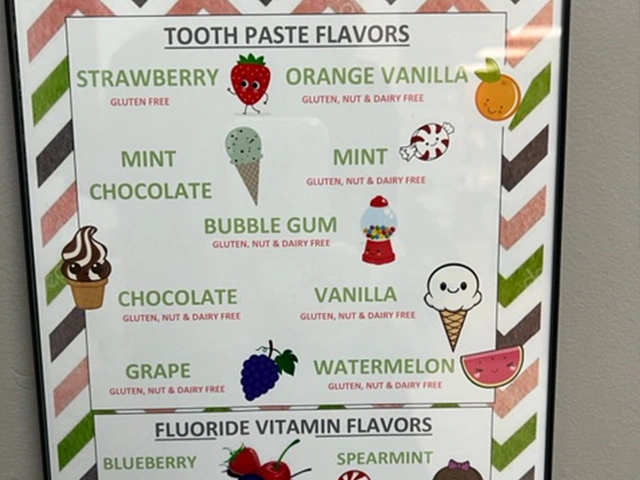 Dental assistant discussing toothpaste flavors with a child patient