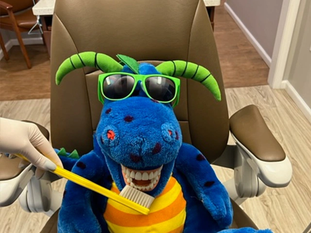 Bright dental exam light during a patient visit at Adult & Pediatric Dental Studio